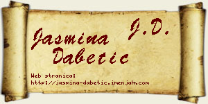 Jasmina Dabetić vizit kartica